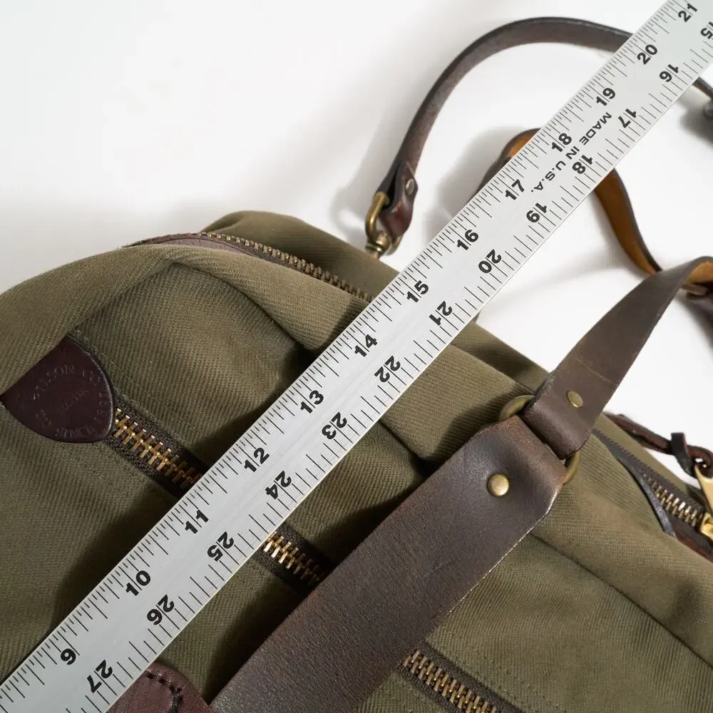 Filson Large Pullman Travel Bag Otter Green Made in USA Rugged Twill Duffel